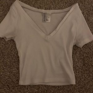 White T-shirt crop top